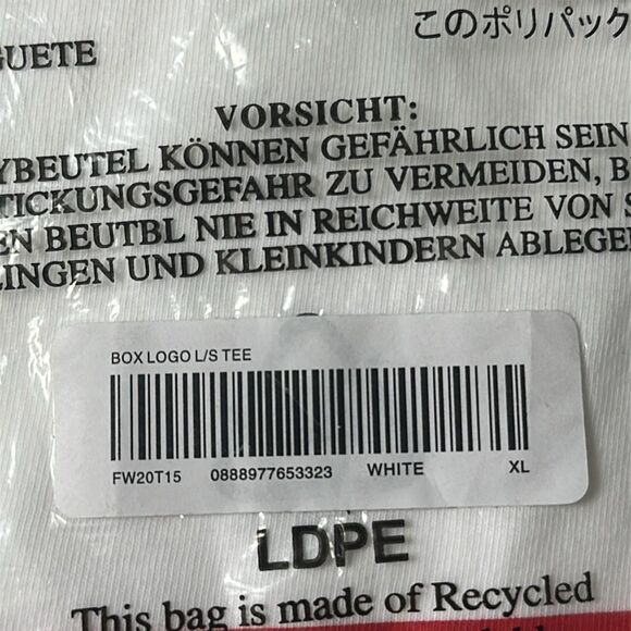 Supreme Box Logo long-sleeve T-shirt white XL NWT in packaging - Picture 5 of 5